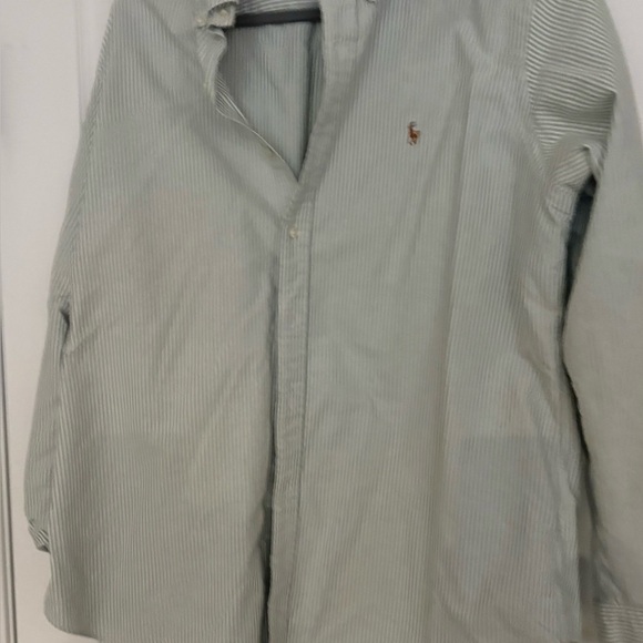 Polo Ralph Lauren Men’s Light Green White Pinstripe Button-Down Shirt Size XL TG - Picture 1 of 3